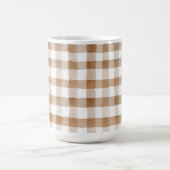 Mug Cream Brown Stripes Tan Plaid (Centre)