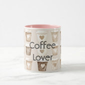 Mug Cream Coffee Heart Cups (Centre)