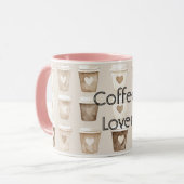 Mug Cream Coffee Heart Cups (Devant gauche)