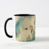 Mug Cream Gold Turquoise Cowhide Animal (Gauche)