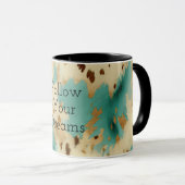 Mug Cream Gold Turquoise Cowhide Animal (Devant droit)