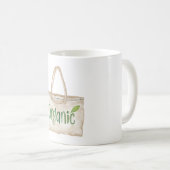 Mug Cream Green Organic Bag Leaf (Devant droit)