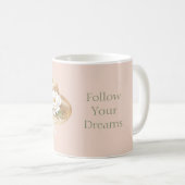 Mug Cream Hat Pink Bow White Flower (Devant droit)