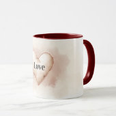 Mug Cream Heart Love Valentine's Day (Devant droit)