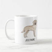 Mug Cream Labrador Retriever Cute Lab Dog Nom personna (Gauche)