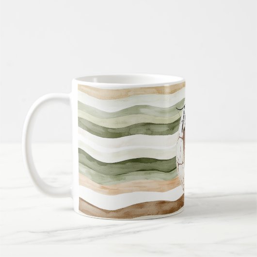 Mug Cream White Daisy Flowers (Gauche)