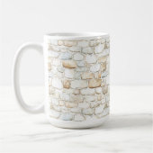 Mug Cream White Grey Faux Stones   (Gauche)