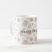 Mug Cream White Snowflakes Christmas   (Devant gauche)