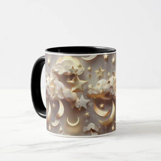 Mug - Creamy Celestial Moon Mok (Voorkant links)