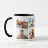 Mug Create Your Own Custom 4 Photo Collage Monogram (Gauche)
