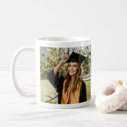Mug Create Your Own Custom Graduate 2 Photo (Avec donut)