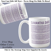 Mug Create Your Own Long Hidden Message & Name 151PW