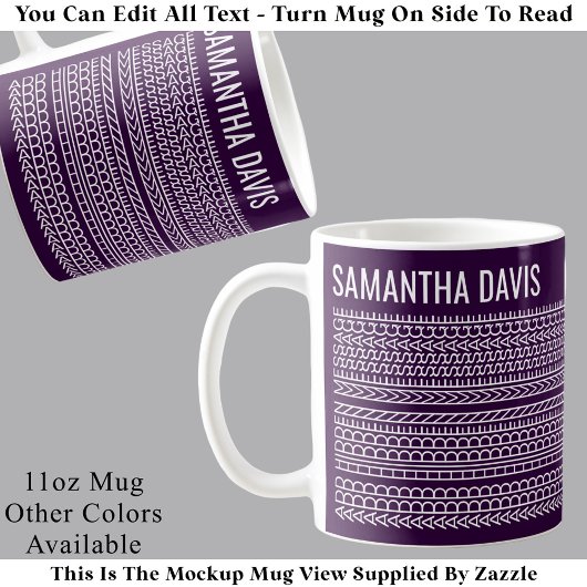 Mug Create Your Own Long Hidden Message & Name 151WP