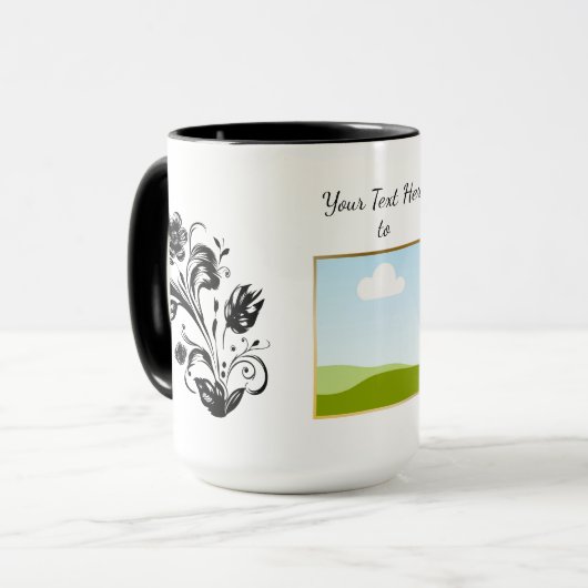 Mug Create Your Own personalized Template Text  (Devant gauche)