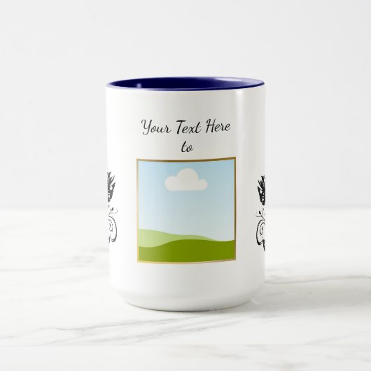 Mug Create Your Own personalized Template Text  (Centre)
