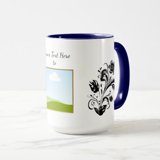 Mug Create Your Own personalized Template Text  (Devant droit)