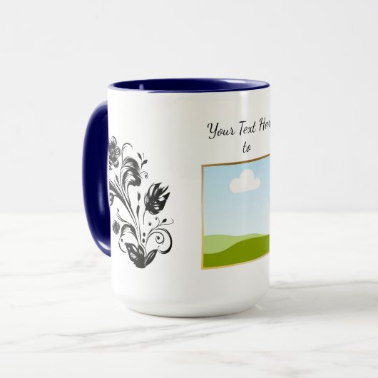 Mug Create Your Own personalized Template Text  (Devant gauche)