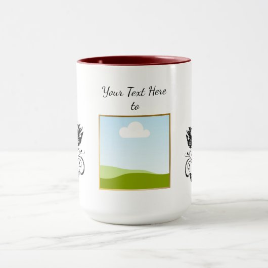 Mug Create Your Own personalized Template Text (Centre)
