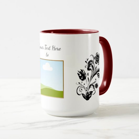 Mug Create Your Own personalized Template Text  (Devant droit)