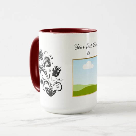 Mug Create Your Own personalized Template Text  (Devant gauche)