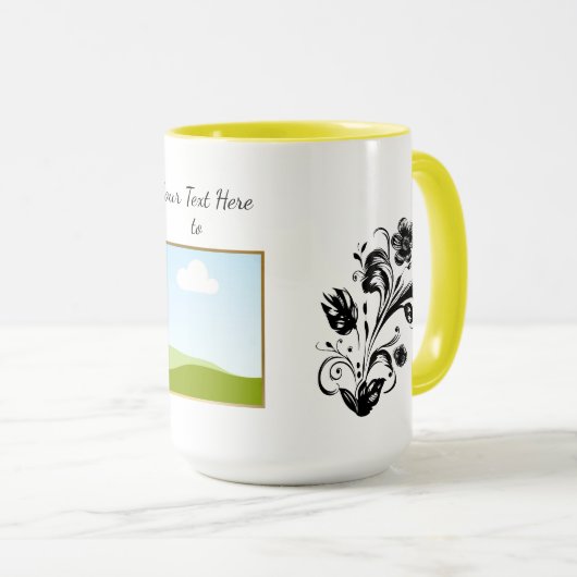 Mug Create Your Own personalized Template Text  (Devant droit)