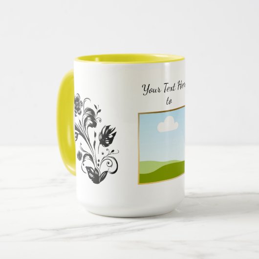 Mug Create Your Own personalized Template Text  (Devant gauche)