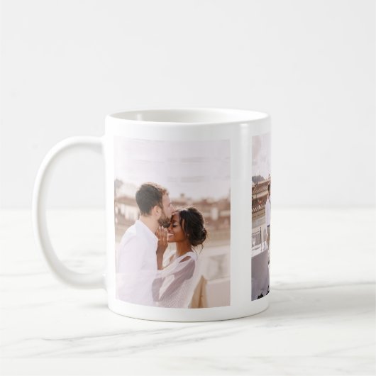 Mug Create Your Own Photo Collage Wedding Newlywed (Gauche)