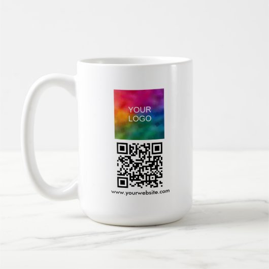 Mug Create Your Own Scan Me QR Code Upload Logo (Gauche)