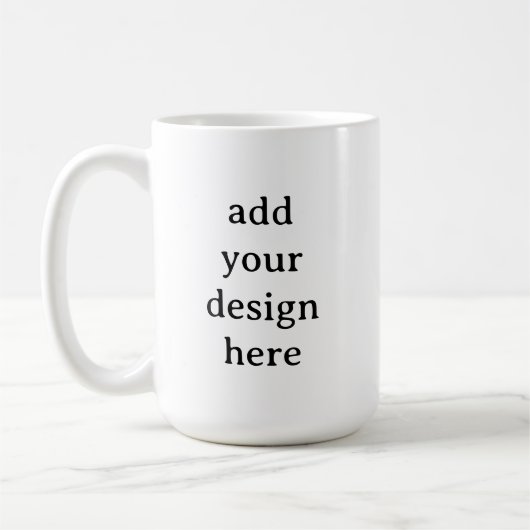 Mug Create Your Own Simple Custom 15 oz Classic (Gauche)