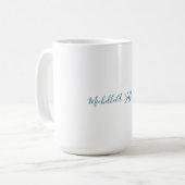 Mug Créatif tendance nom propre blanc bleu océan (Devant gauche)