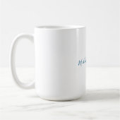 Mug Créatif tendance nom propre blanc bleu océan (Gauche)