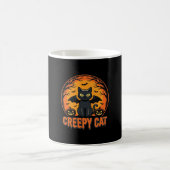 Mug Création graphique de chat effrayant Halloween cha (Centre)