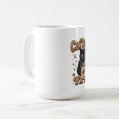 Mug Création Matin Café Chat Noir (Devant gauche)