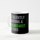 Mug Création silencieuse d'un tableur pour cela (Devant gauche)