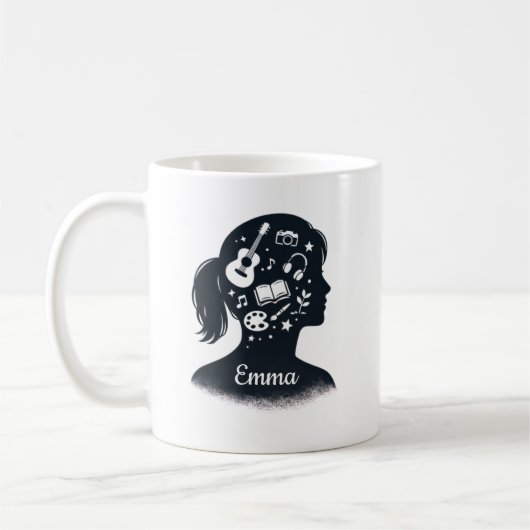 Mug Creative Mind Silhouette | Personalized Artistic (Gauche)