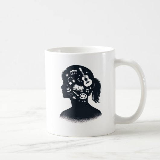 Mug Creative Mind Silhouette | Personalized Artistic (Droite)
