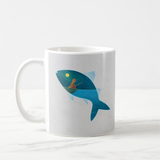 Mug Créativité Unique Simple Imaginative Pêcheur (Gauche)