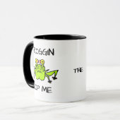 Mug Créature de dessin animé étrange Grenouille grinch (Devant gauche)