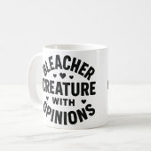 Mug Créature des gradins avec des opinions  (Devant gauche)