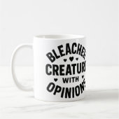 Mug Créature des gradins avec des opinions  (Gauche)