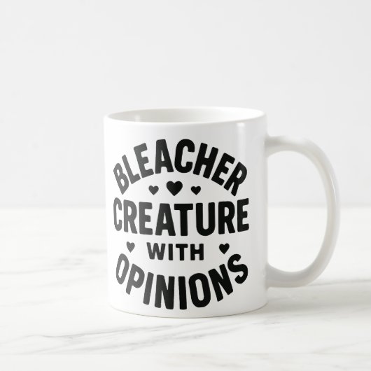 Mug Créature des gradins avec des opinions  (Droite)