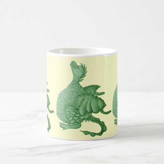 Mug créature imaginaire mythique dragon vert mignon (Centre)