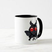 Mug Créature mignonne et effrayante de Mothman (Devant droit)