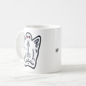 Mug Créature vampire aux yeux rouges et oreilles point (Devant gauche)