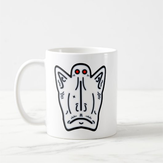 Mug Créature vampire aux yeux rouges et oreilles point (Gauche)