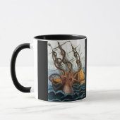 Mug Créature victorienne de mer de poulpe de Steampunk (Gauche)