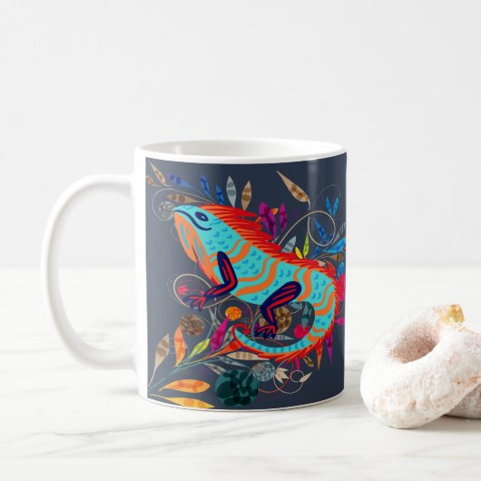 Mug Créatures capricieuses | Iguana (Avec donut)