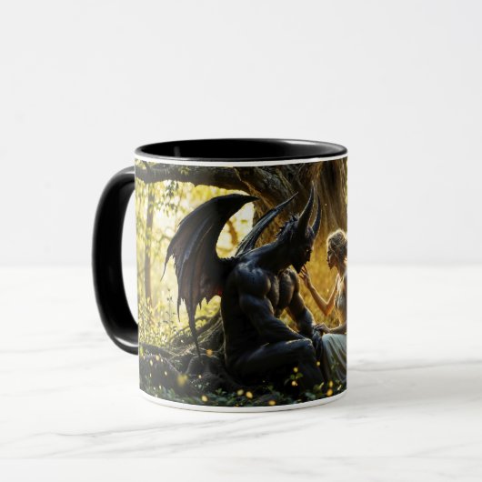 Mug Créatures célestes ange démon imaginaire (Devant gauche)