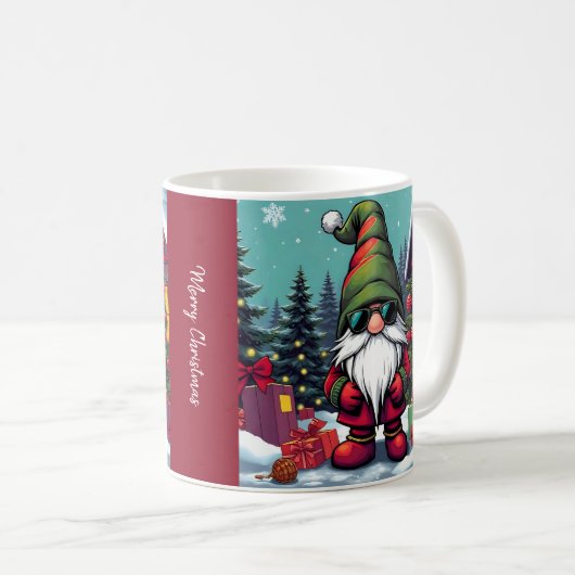 Mug Créatures des Fêtes dans un déguisement de Noël (Devant droit)