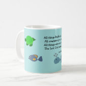 Mug Créatures Marines Mignonnes avec Citation Inspiran (Devant gauche)